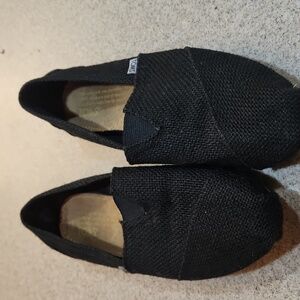 Womens Black Toms